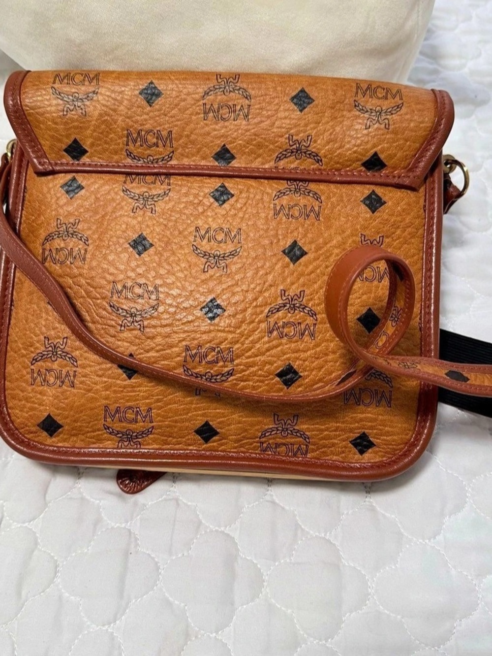 MCM Brown Monogram Crossbody Bag